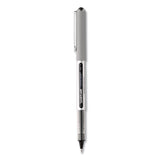 uniball® VISION Roller Ball Pen, Stick, Fine 0.7 mm, Black Ink, Silver/Black/Clear Barrel, Dozen (UBC60126) 1 Dozen