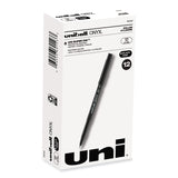 uniball® ONYX Roller Ball Pen, Stick, Fine 0.7 mm, Black Ink, Black Barrel, Dozen (UBC60143) 1 Dozen