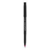 uniball® ONYX Roller Ball Pen, Stick, Fine 0.7 mm, Red Ink, Black/Red Barrel, Dozen (UBC60144) 1 Dozen