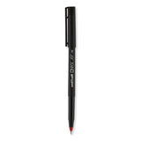 uniball® ONYX Roller Ball Pen, Stick, Fine 0.7 mm, Red Ink, Black/Red Barrel, Dozen (UBC60144) 1 Dozen