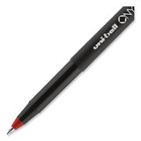 uniball® ONYX Roller Ball Pen, Stick, Fine 0.7 mm, Red Ink, Black/Red Barrel, Dozen (UBC60144) 1 Dozen