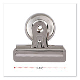 Universal® Bulldog Magnetic Clips, Medium, Nickel, 12/Pack (UNV31261) Pack of 12