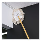 Boardwalk® Wedge Dust Mop Head Frame/Lacquered Wood Handle, 0.94" dia x 48" Length, Natural (BWK1492) Each