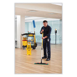 Rubbermaid® Commercial Adaptable Flat Mop Kit, 19.5 x 5.5 Blue Microfiber Head, 48" to 72" Yellow Aluminum Handle (RCP2132426) Each