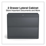 Alera® Lateral File, 2 Legal/Letter/A4/A5-Size File Drawers, Charcoal, 36" x 18.63" x 28" (ALEHLF3629CC) Each