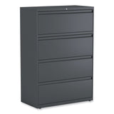 Alera® Lateral File, 4 Legal/Letter/A4/A5-Size File Drawers, Charcoal, 36" x 18.63" x 52.5" (ALEHLF3654CC) Each