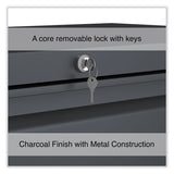 Alera® Lateral File, 4 Legal/Letter/A4/A5-Size File Drawers, Charcoal, 36" x 18.63" x 52.5" (ALEHLF3654CC) Each