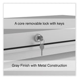 Alera® Lateral File, 3 Legal/Letter/A4/A5-Size File Drawers, Light Gray, 42" x 18.63" x 40.25" (ALEHLF4241LG) Each