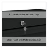 Alera® Lateral File, 5 Legal/Letter/A4/A5-Size File Drawers, Black, 42" x 18.63" x 67.63" (ALEHLF4267BL) Each