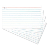 Universal® Ring Index Cards, Ruled, 3 x 5, White, 100/Pack (UNV47300) Pack of 100