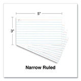 Universal® Ring Index Cards, Ruled, 3 x 5, White, 100/Pack (UNV47300) Pack of 100