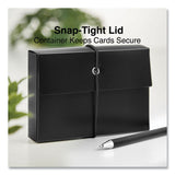 Universal® Poly Index Card Box, Holds 100 3 x 5 Cards, 3 x 1.33 x 5, Plastic, Black/Blue, 2/Pack (UNV47304) Pack of 2