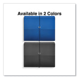 Universal® Poly Index Card Box, Holds 100 4 x 6 Cards, 4 x 1.33 x 6, Plastic, Black/Blue, 2/Pack (UNV47305) Pack of 2