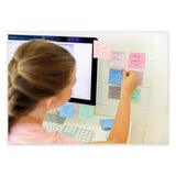Post-it® Notes Super Sticky 100% Recycled Paper Super Sticky Notes, 3" x 3", Wanderlust Pastels, 70 Sheets/Pad, 5 Pads/Pack (MMM654R5SSNRP) Pack of 5