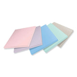 Post-it® Notes Super Sticky 100% Recycled Paper Super Sticky Notes, 3" x 3", Wanderlust Pastels, 70 Sheets/Pad, 5 Pads/Pack (MMM654R5SSNRP) Pack of 5