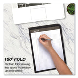 Samsill® Slimline Padfolio, Leather-Look/Faux Reptile Trim, Writing Pad, Black (SAM71220) Each
