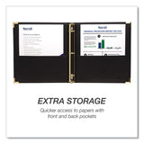 Samsill® Classic Collection Ring Binder, 3 Rings, 1" Capacity, 11 x 8.5, Black (SAM15130) Each