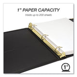 Samsill® Classic Collection Ring Binder, 3 Rings, 1" Capacity, 11 x 8.5, Black (SAM15130) Each