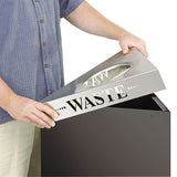 Safco® Trifecta Waste Receptacle Lid, Laser Cut "WASTE" Inscription, 20w x 20d x 3h, Stainless Steel, Ships in 1-3 Business Days (SAF9560WA) Each
