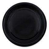 Boardwalk® Hi-Impact Plastic Dinnerware, Plate, 9" dia, Black, 500/Carton (BWKPLTHIPS9BL) Case of 500