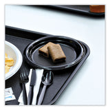Boardwalk® Hi-Impact Plastic Dinnerware, Plate, 9" dia, Black, 500/Carton (BWKPLTHIPS9BL) Case of 500