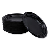 Boardwalk® Hi-Impact Plastic Dinnerware, Plate, 9" dia, Black, 500/Carton (BWKPLTHIPS9BL) Case of 500