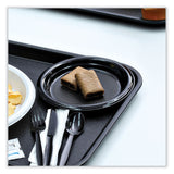 Boardwalk® Hi-Impact Plastic Dinnerware, Plate, 6" dia, Black, 1,000/Carton (BWKPLTHIPS6BL) Case of 1000