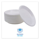 Boardwalk® Hi-Impact Plastic Dinnerware, Plate, 10" dia, White, 500/Carton (BWKPLHIPS10WH) Case of 500