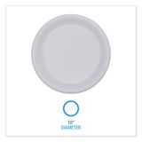 Boardwalk® Hi-Impact Plastic Dinnerware, Plate, 10" dia, White, 500/Carton (BWKPLHIPS10WH) Case of 500