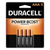Duracell® Power Boost CopperTop Alkaline AAA Batteries, 8/Pack, 40 Packs/Carton (DURMN2400B8ZCT) Case of 40 Packs