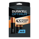 Duracell® Optimum Alkaline AA Batteries, 8/Pack (DUROPT1500B8PRT) Pack of 8