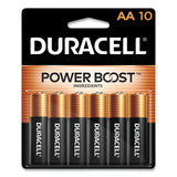 Duracell® Power Boost CopperTop Alkaline AA Batteries, 10/Pack (DURMN1500B10Z) Pack of 10
