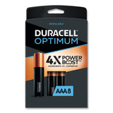 Duracell® Optimum Alkaline AAA Batteries, 8/Pack (DUROPT2400B8PRT) Pack of 8