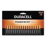 Duracell® Power Boost CopperTop Alkaline AAA Batteries, 16/Pack (DURMN2400B16Z) Pack of 16