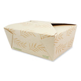 World Centric® No Tree Folded Takeout Containers, 95 oz, 6.5 x 8.7 x 3.5, Natural, Sugarcane, 160/Carton (WORTONT4) Case of 160