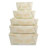 World Centric® No Tree Folded Takeout Containers, 95 oz, 6.5 x 8.7 x 3.5, Natural, Sugarcane, 160/Carton (WORTONT4) Case of 160