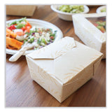 World Centric® No Tree Folded Takeout Containers, 26 oz, 4.2 x 5.2 x 2.5, Natural, Sugarcane, 450/Carton (WORTONT1) Case of 450