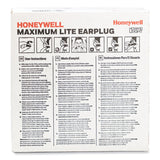 Howard Leight® by Honeywell MAXIMUM Lite Single-Use Earplugs, Cordless, 30NRR, Green, 200 Pairs (HOWLPF1) 200 Pairs