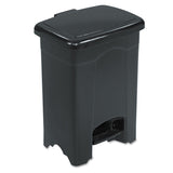 Safco® Plastic Step-On Receptacle, 4 gal, Plastic, Black (SAF9710BL) Each