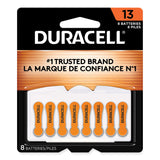 Duracell® Hearing Aid Battery, #13, 8/Pack (DURDA13B8ZM09) Pack of 8