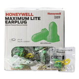 Howard Leight® by Honeywell MAXIMUM Lite Single-Use Earplugs, Corded, 30NRR, Green, 100 Pairs (HOWLPF30) Box of 100