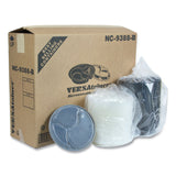 Pactiv Evergreen Newspring VERSAtainer Microwavable Containers, Round, 3-Compartment, 39 oz, 9 x 9 x 2.25, Black/Clear, Plastic, 150/Carton (PCTNC9388B) Case of 150