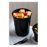 Pactiv Evergreen Newspring DELItainer Microwavable Container, 32 oz, 4.55 x 4.55 x 5.55, Black/Clear, Plastic, 240/Carton (PCTYSD2532B) Case of 240