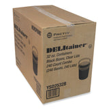 Pactiv Evergreen Newspring DELItainer Microwavable Container, 32 oz, 4.55 x 4.55 x 5.55, Black/Clear, Plastic, 240/Carton (PCTYSD2532B) Case of 240