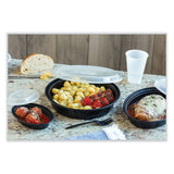 Pactiv Evergreen Newspring VERSAtainer Microwavable Containers, Oval, 6 oz, 5.7 x 4 x 1.1, Black/Clear, Plastic, 150/Carton (PCTOC06B) Case of 150