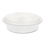 Pactiv Evergreen Newspring VERSAtainer Microwavable Containers, Round, 35 oz, 8 x 8 x 2.5, White/Clear, Plastic, 150/Carton (PCTNC737) Case of 150