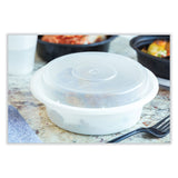 Pactiv Evergreen Newspring VERSAtainer Microwavable Containers, Round, 32 oz, 7 x 7 x 2.75, White/Clear, Plastic, 150/Carton (PCTNC729) Case of 150