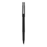 uniball® Roller Ball Pen, Stick, Extra-Fine 0.5 mm, Black Ink, Black Matte Barrel, Dozen (UBC60151) 1 Dozen