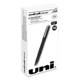 uniball® Roller Ball Pen, Stick, Extra-Fine 0.5 mm, Black Ink, Black Matte Barrel, Dozen (UBC60151) 1 Dozen