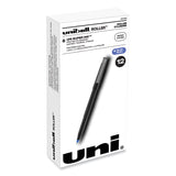 uniball® Roller Ball Pen, Stick, Extra-Fine 0.5 mm, Blue Ink, Black/Blue Barrel, Dozen (UBC60153) 1 Dozen
